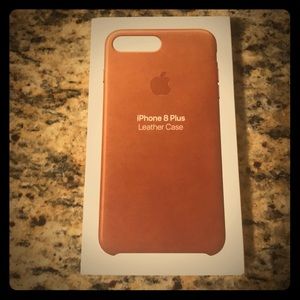 Apple 8 Plus / 7 Plus Saddle Brown Leather Case